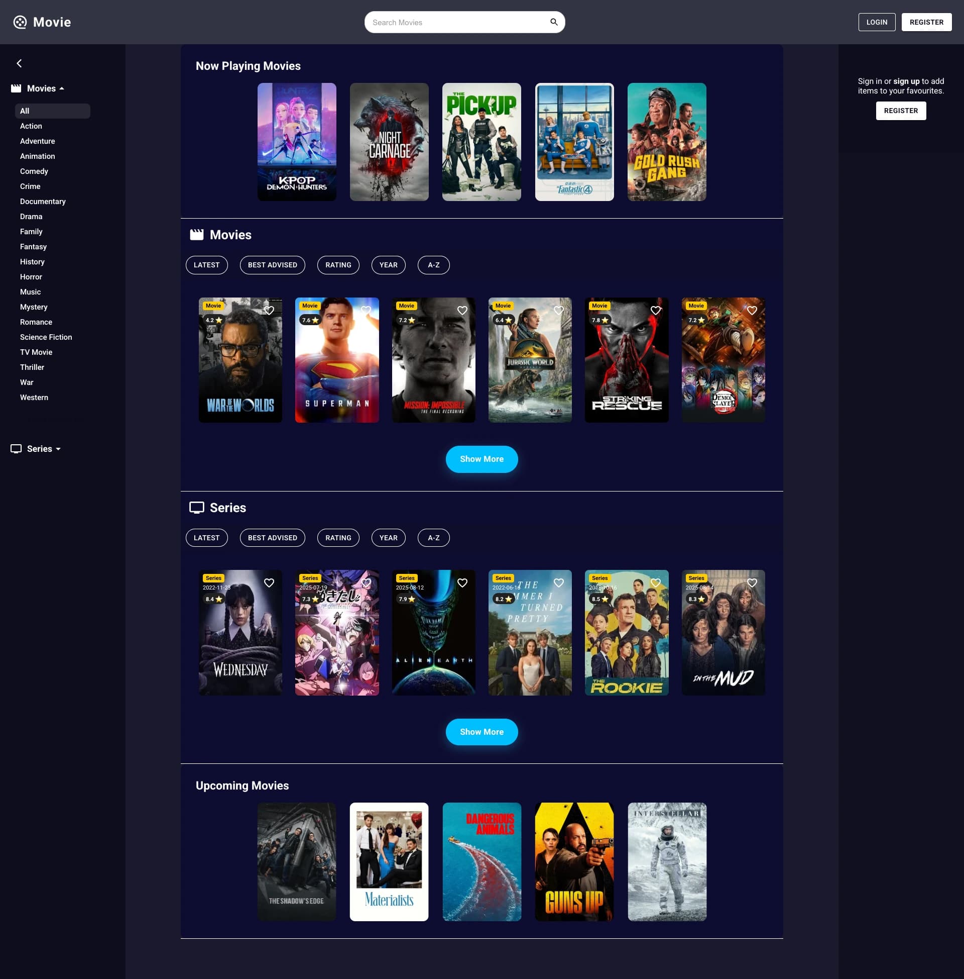Movie Stream Dashboard