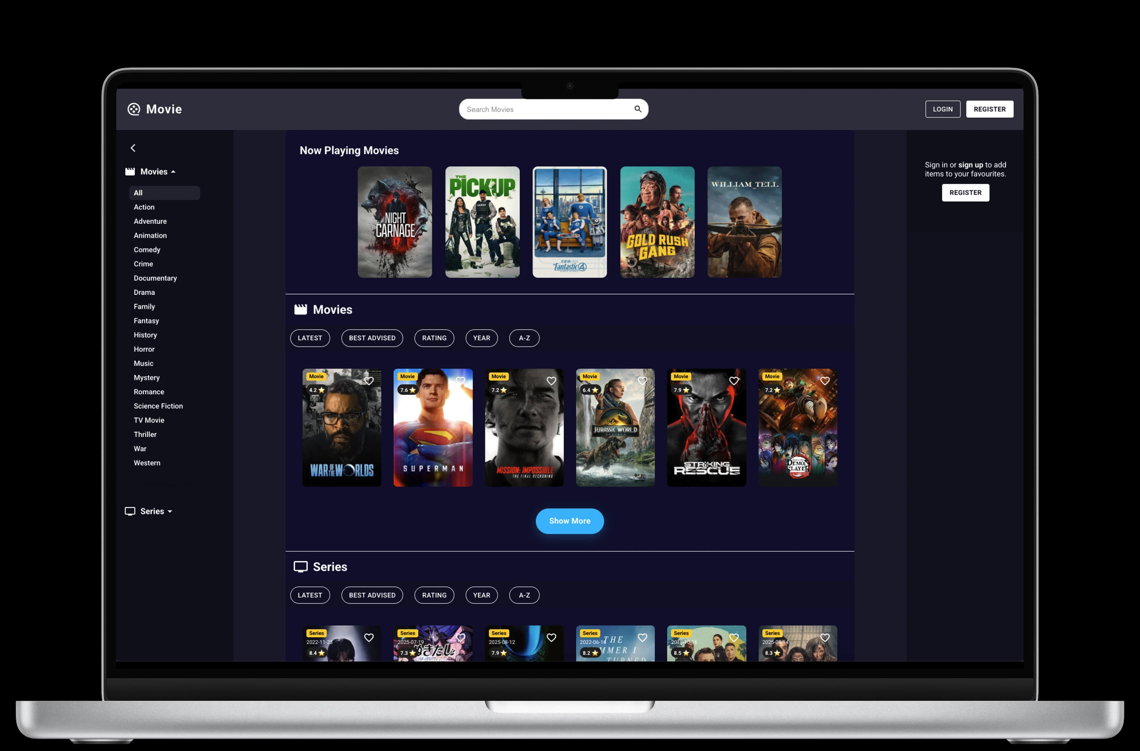 Movie Stream Dashboard